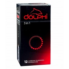 Презервативи Dolphi 3в1 ребристо-точкові №12