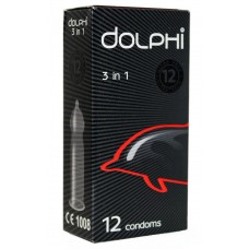 Презервативи Dolphi 3в1 ребристо-точкові №12