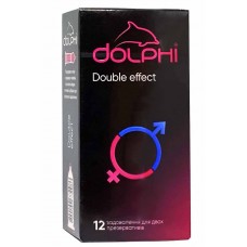 Презервативи Dolphi NEW Double Effect анатомічні точки ребра, що пролонгують, що розігрівають №12