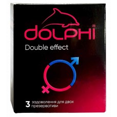 Презервативи Dolphi NEW Double Effect точки та ребра, що пролонгують розігрівають №3